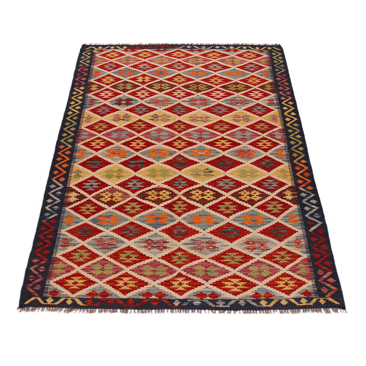 Turkish Afghan Kilim Rug Traditional Handmade Size 5'x8' ft. – ALLRUGO