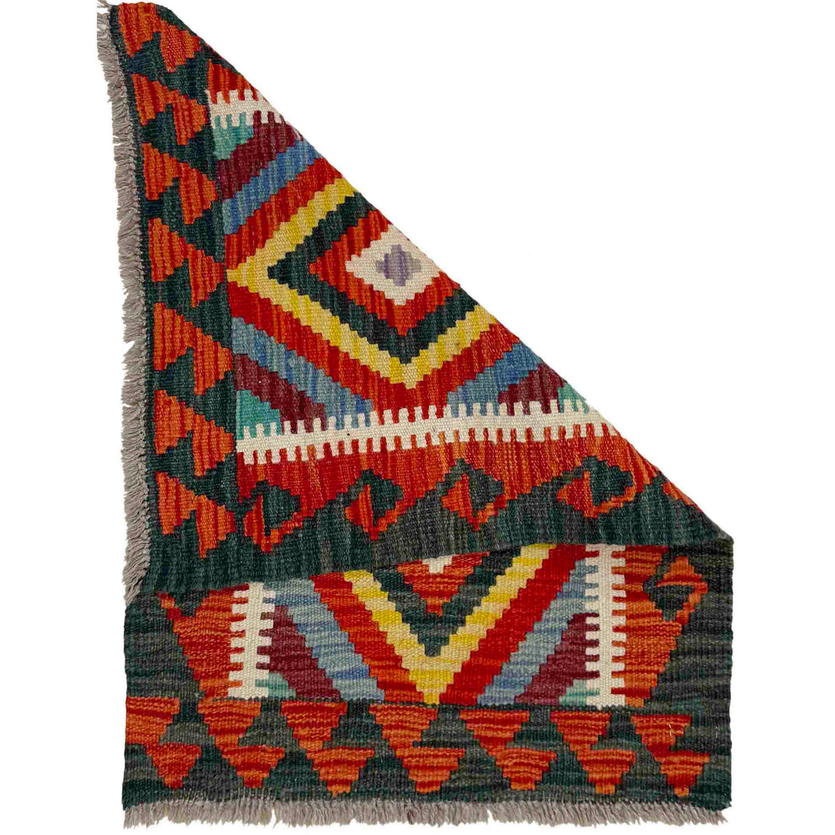 Turkish Handmade Vegetable Kilim Rug 2x3 ft | Wool. – ALLRUGO
