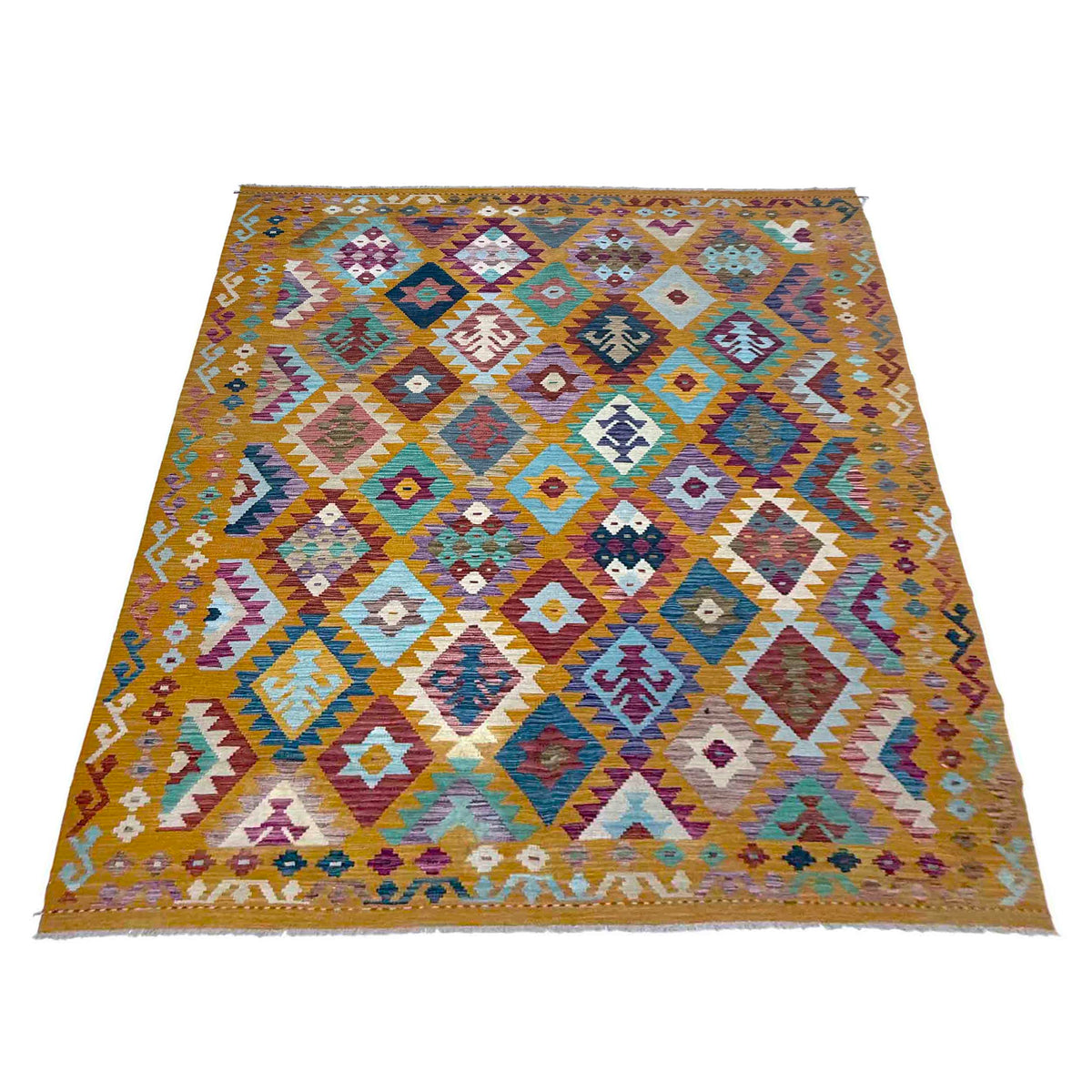 Genuine Turkish Wool Handmade Vegetable Kilim Rug. – ALLRUGO