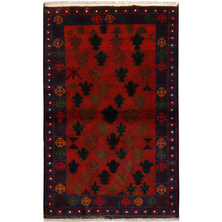 Handmade Baluchi Rug 2' 10" x 4' 6" ft / 86 x 138 cm - No. 10143