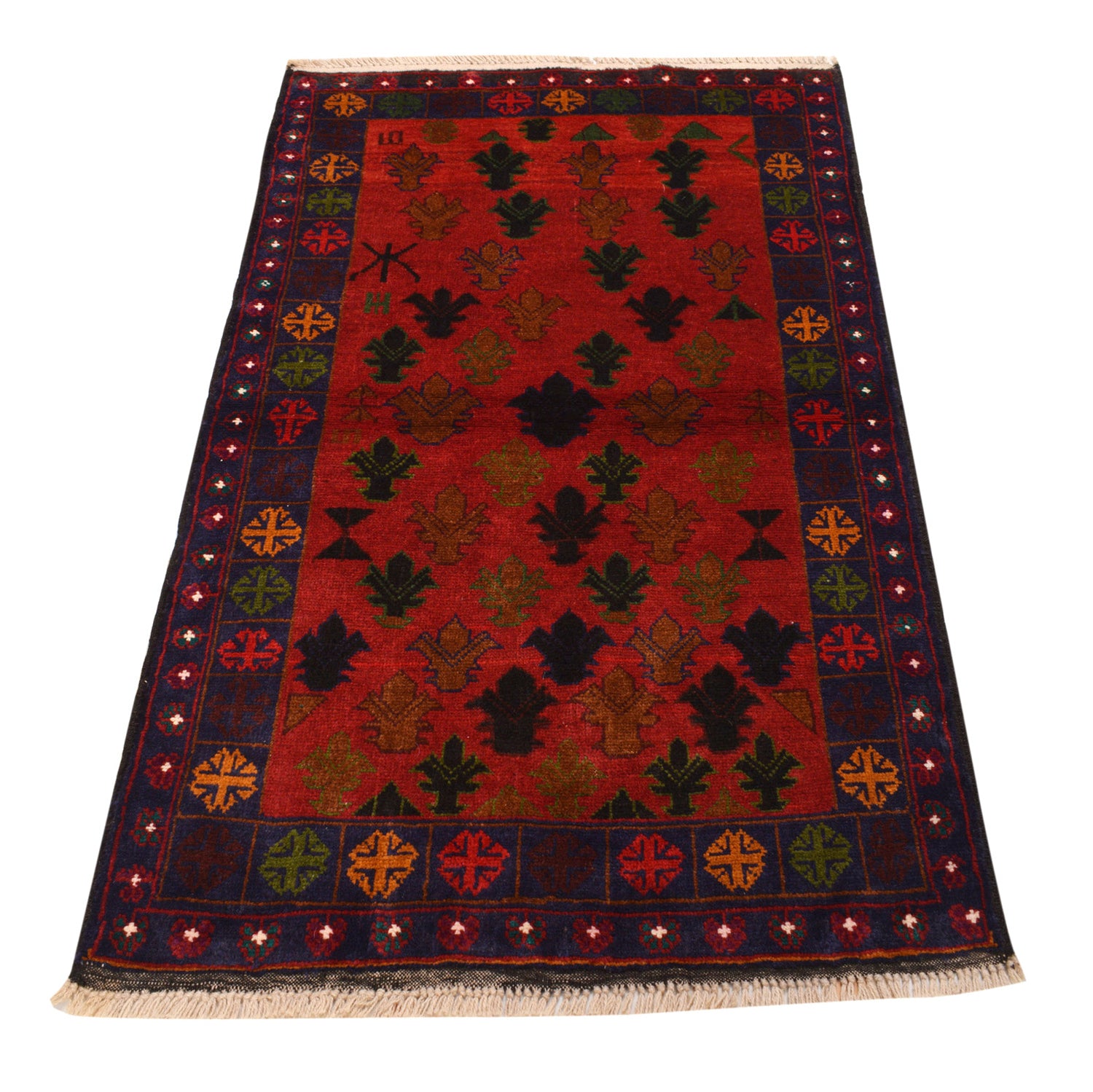 Handmade Baluchi Rug 2' 10" x 4' 6" ft / 86 x 138 cm - No. 10143