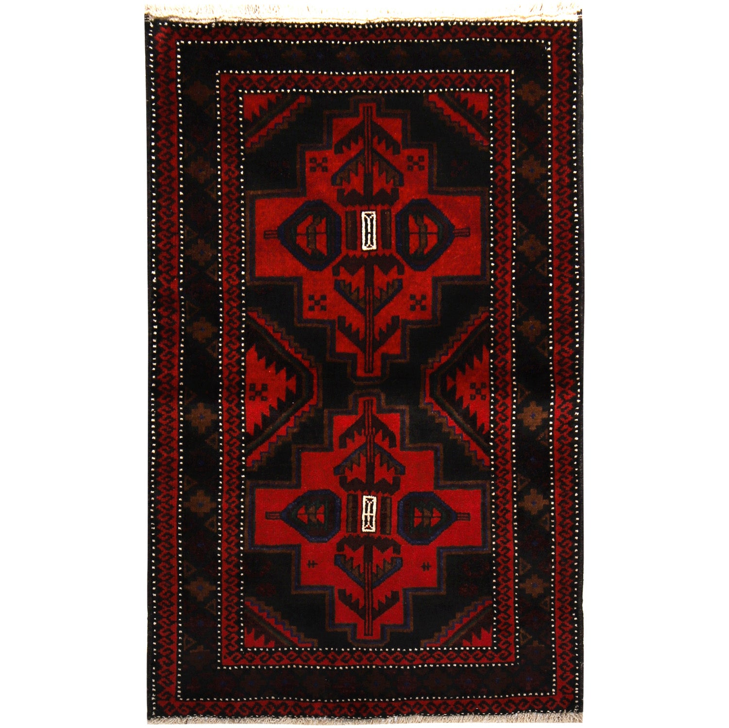 Handmade Baluchi Rug 2' 8" x 4' 4" ft / 82 x 132 cm - No. 10165