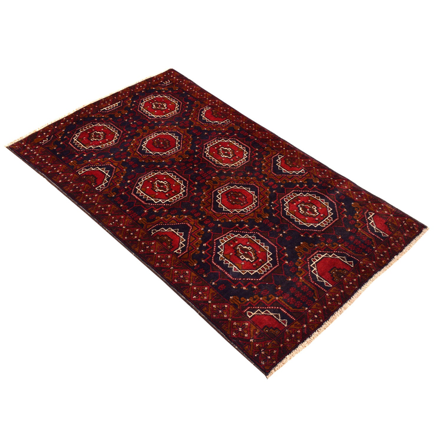 Traditional Baloch Rug 3' 7" x 5' 11" ft / 110 x 180 cm - No. 10190