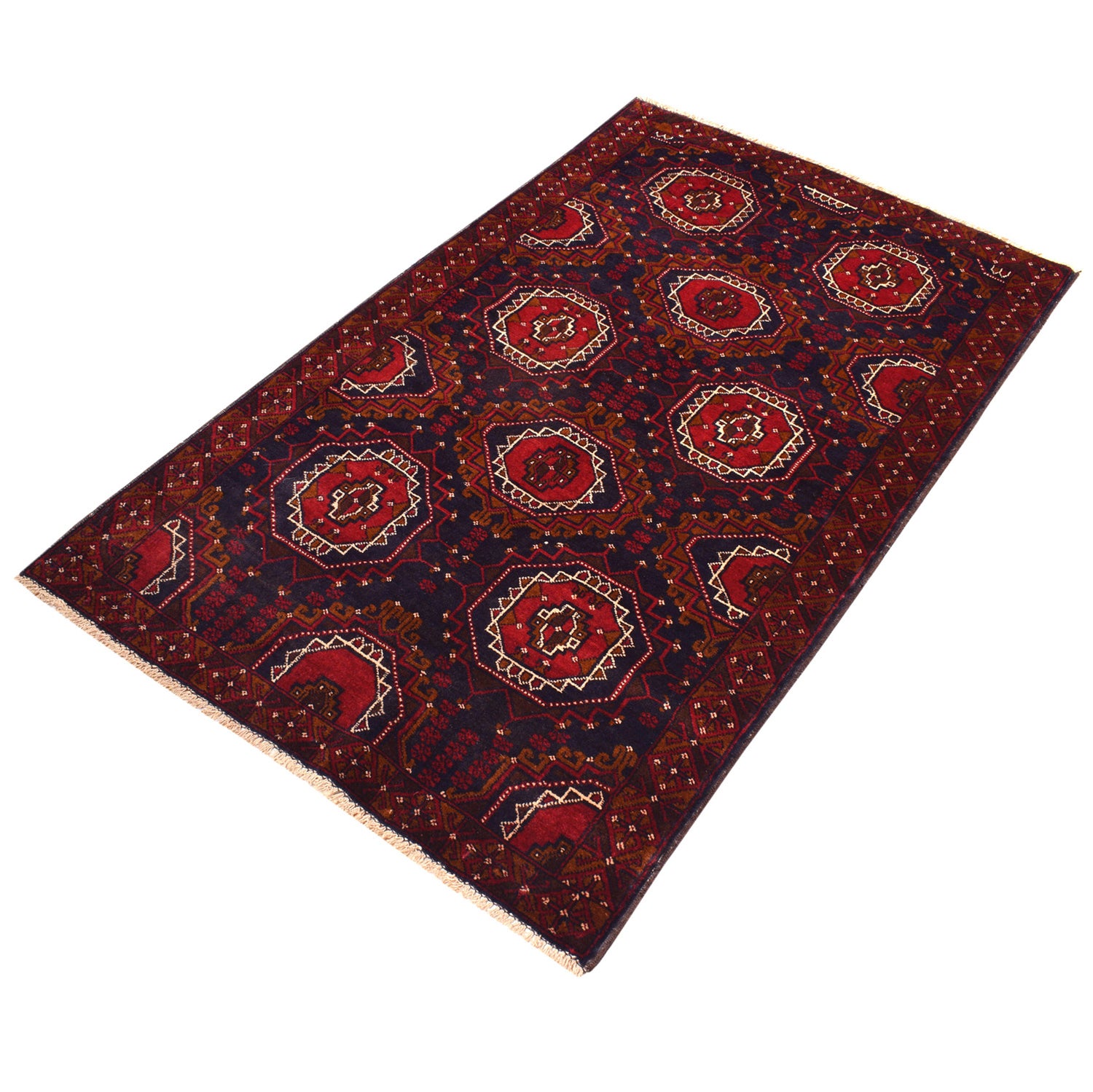 Traditional Baloch Rug 3' 7" x 5' 11" ft / 110 x 180 cm - No. 10190