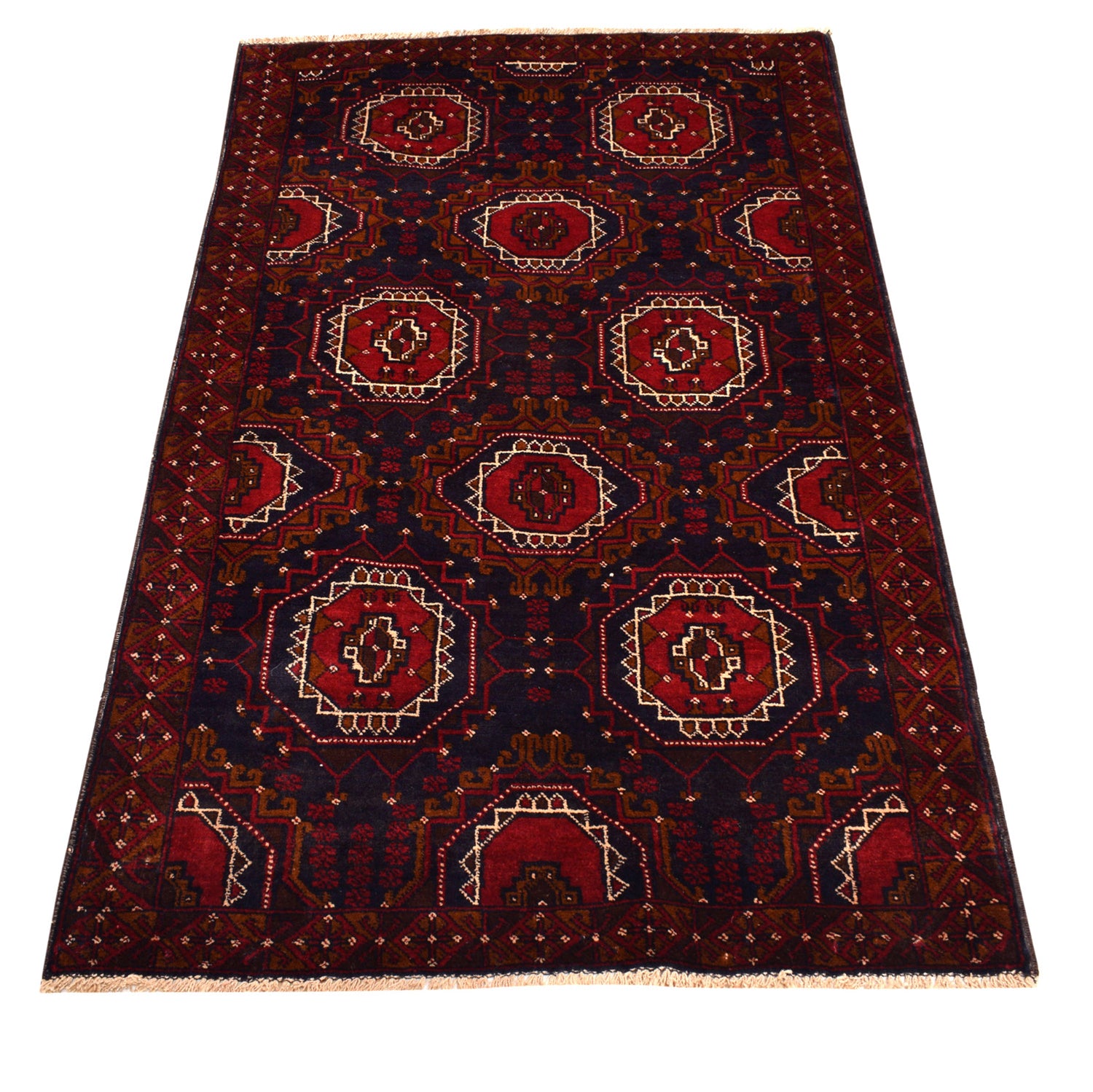 Traditional Baloch Rug 3' 7" x 5' 11" ft / 110 x 180 cm - No. 10190