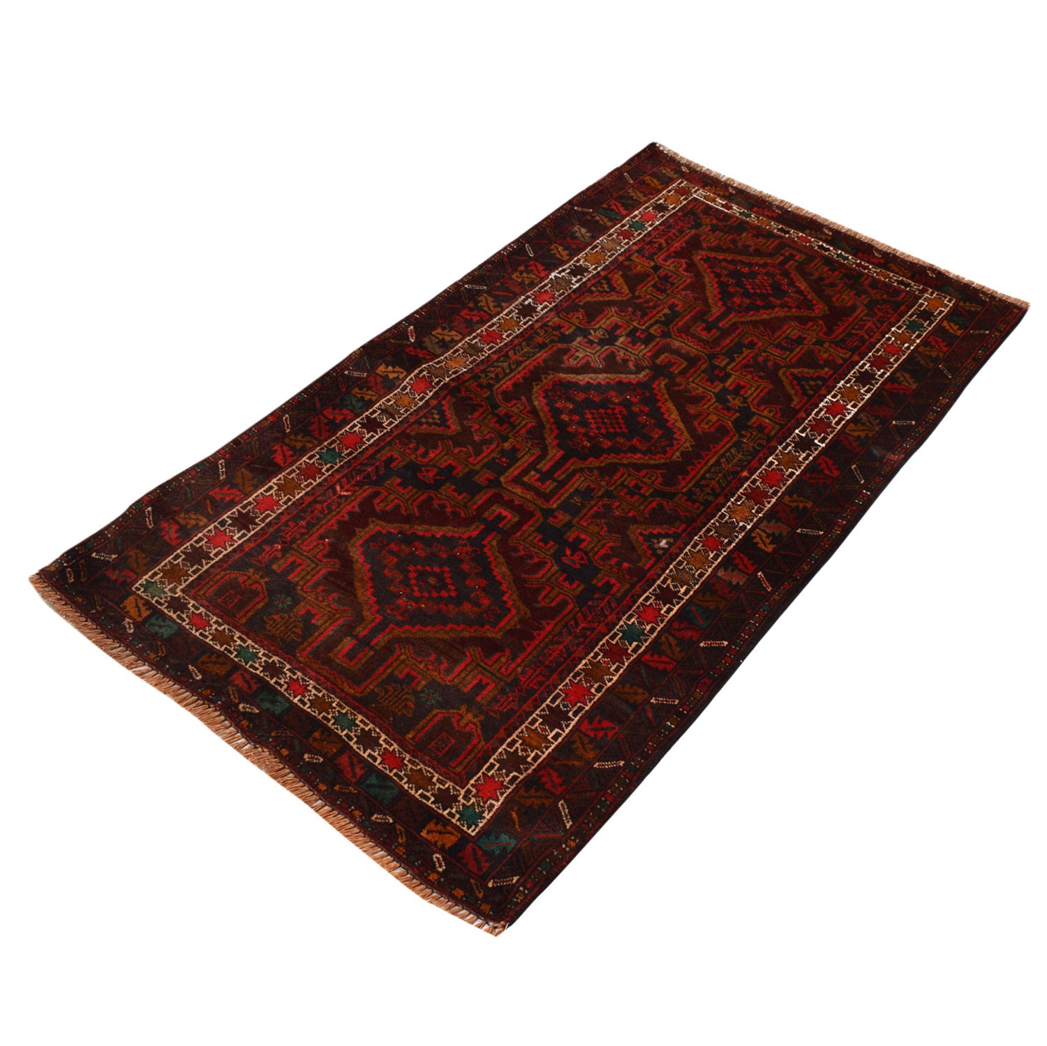Handmade Baluchi Rug 2' 9" x 4' 9" ft / 84 x 144 cm - No. 10226