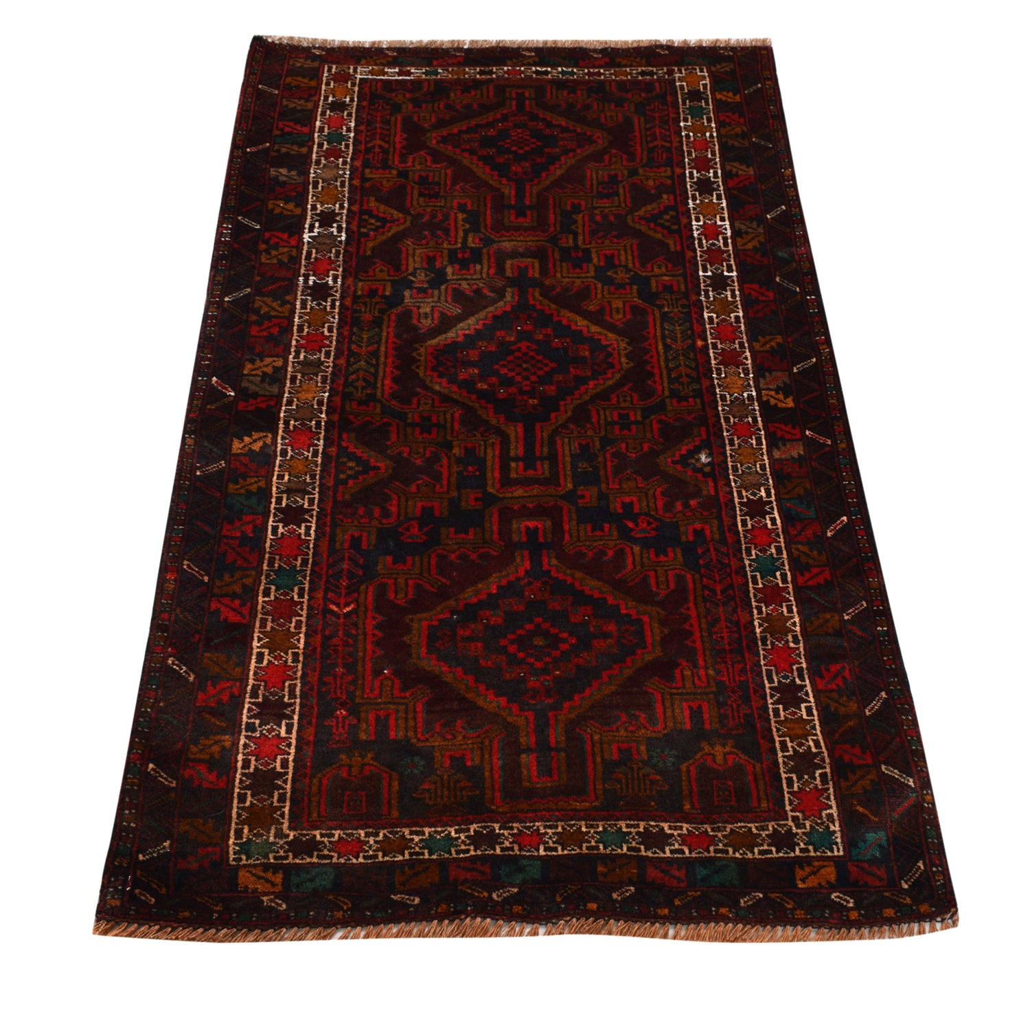 Handmade Baluchi Rug 2' 9" x 4' 9" ft / 84 x 144 cm - No. 10226