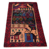 Handmade Pictorial Carpet 2' 8" x 4' 1" ft / 82 x 125 cm - No. 10255