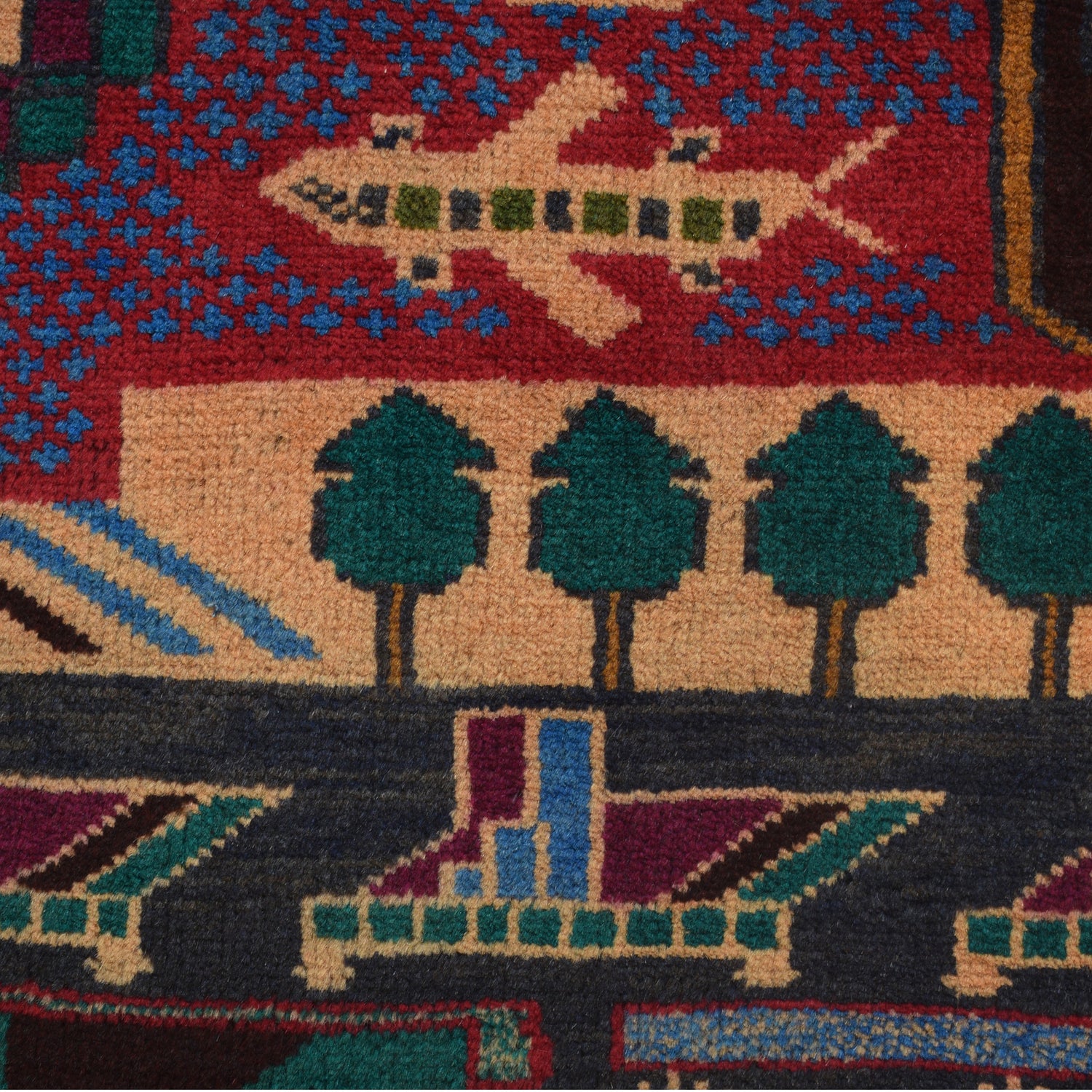 Handmade Pictorial Carpet 2' 8" x 4' 1" ft / 82 x 125 cm - No. 10255