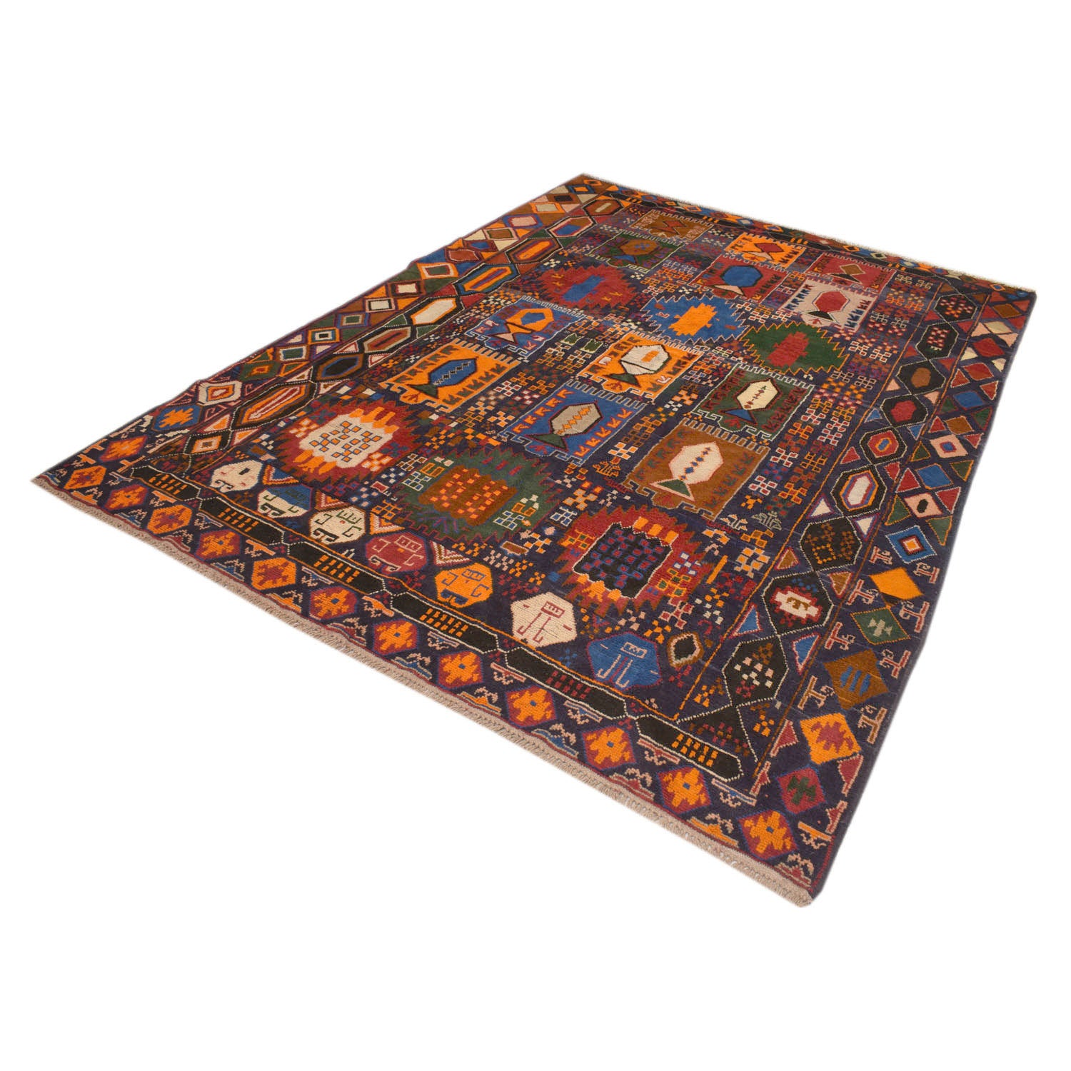 Kohistani Medium Size Area Rug  6' 10" x 9' 3" ft / 209 x 283 cm - No. 10489