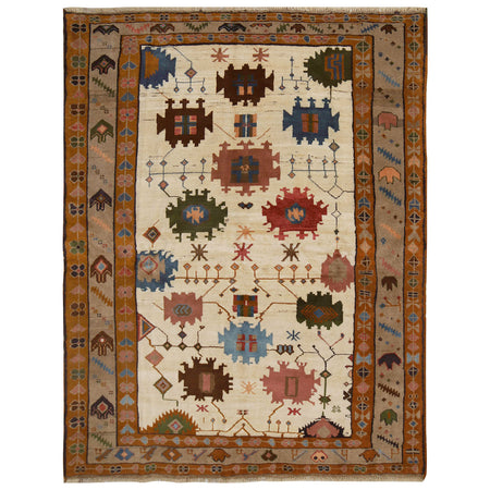 Hand Knotted Kohistani Carpet 5' 11" x 7' 9" ft / 181 x 237 cm - No. 10491