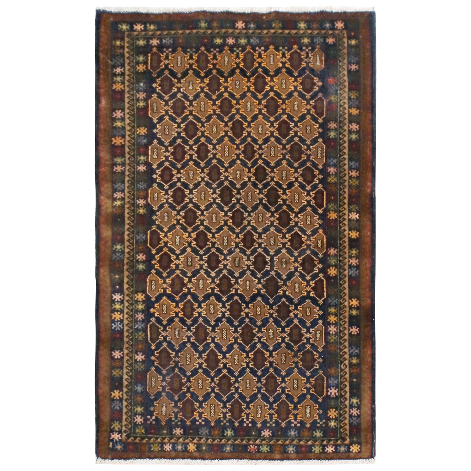 Hand Knotted Baluchi Rug 2' 11" x 4' 9" ft / 88 x 144 cm - No. 10496