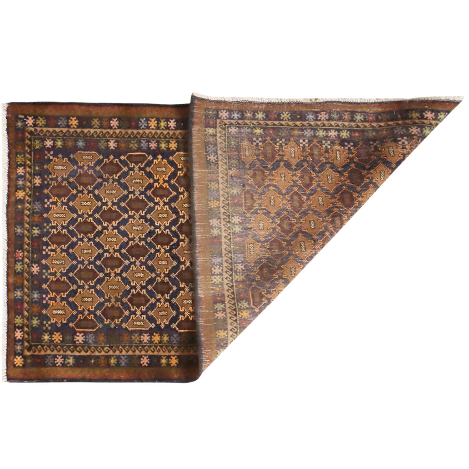 Hand Knotted Baluchi Rug 2' 11" x 4' 9" ft / 88 x 144 cm - No. 10496