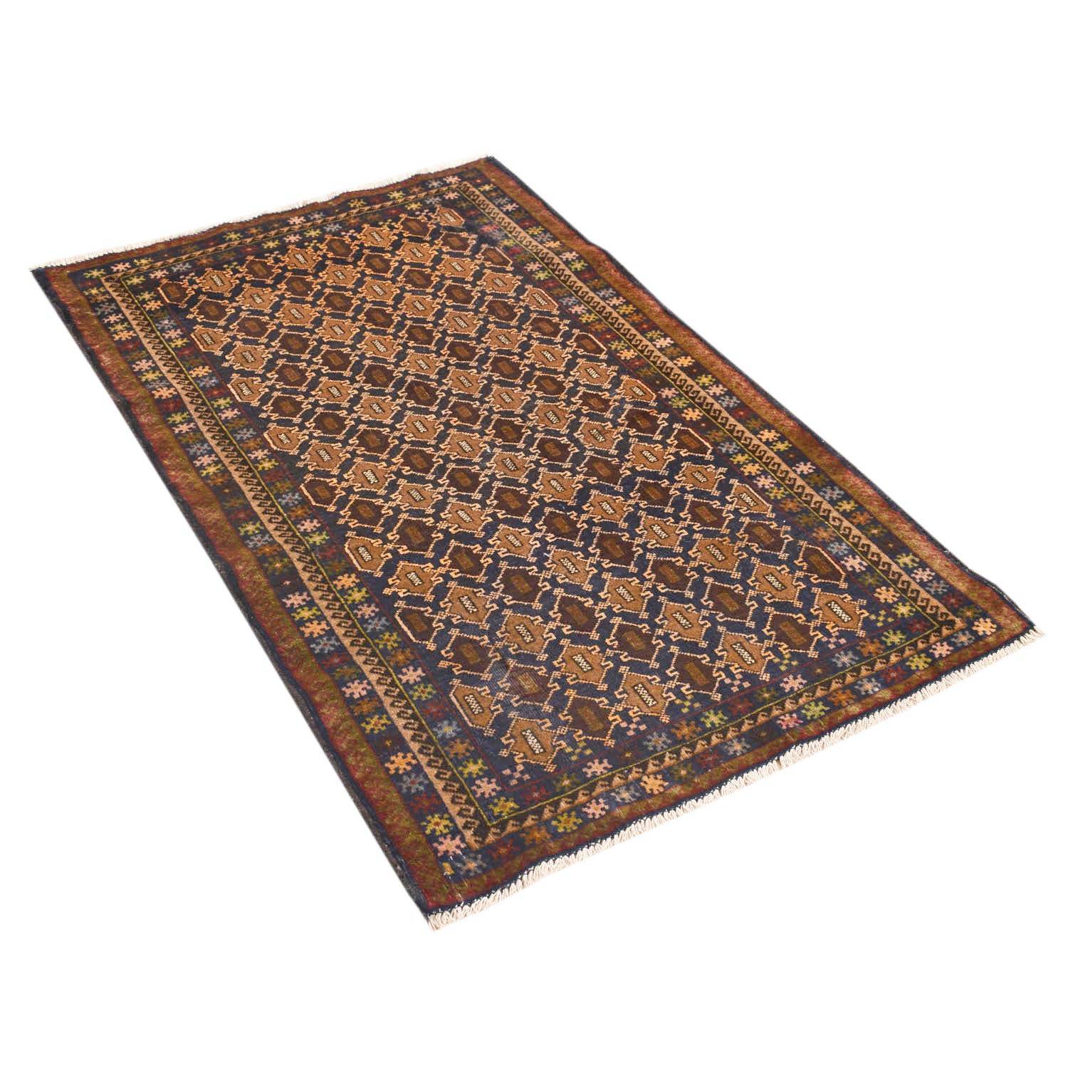 Hand Knotted Baluchi Rug 2' 11" x 4' 9" ft / 88 x 144 cm - No. 10496