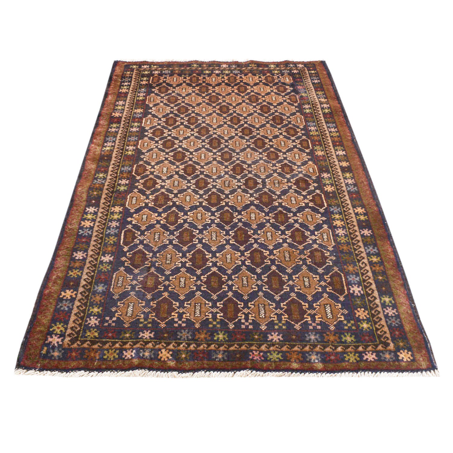 Hand Knotted Baluchi Rug 2' 11" x 4' 9" ft / 88 x 144 cm - No. 10496