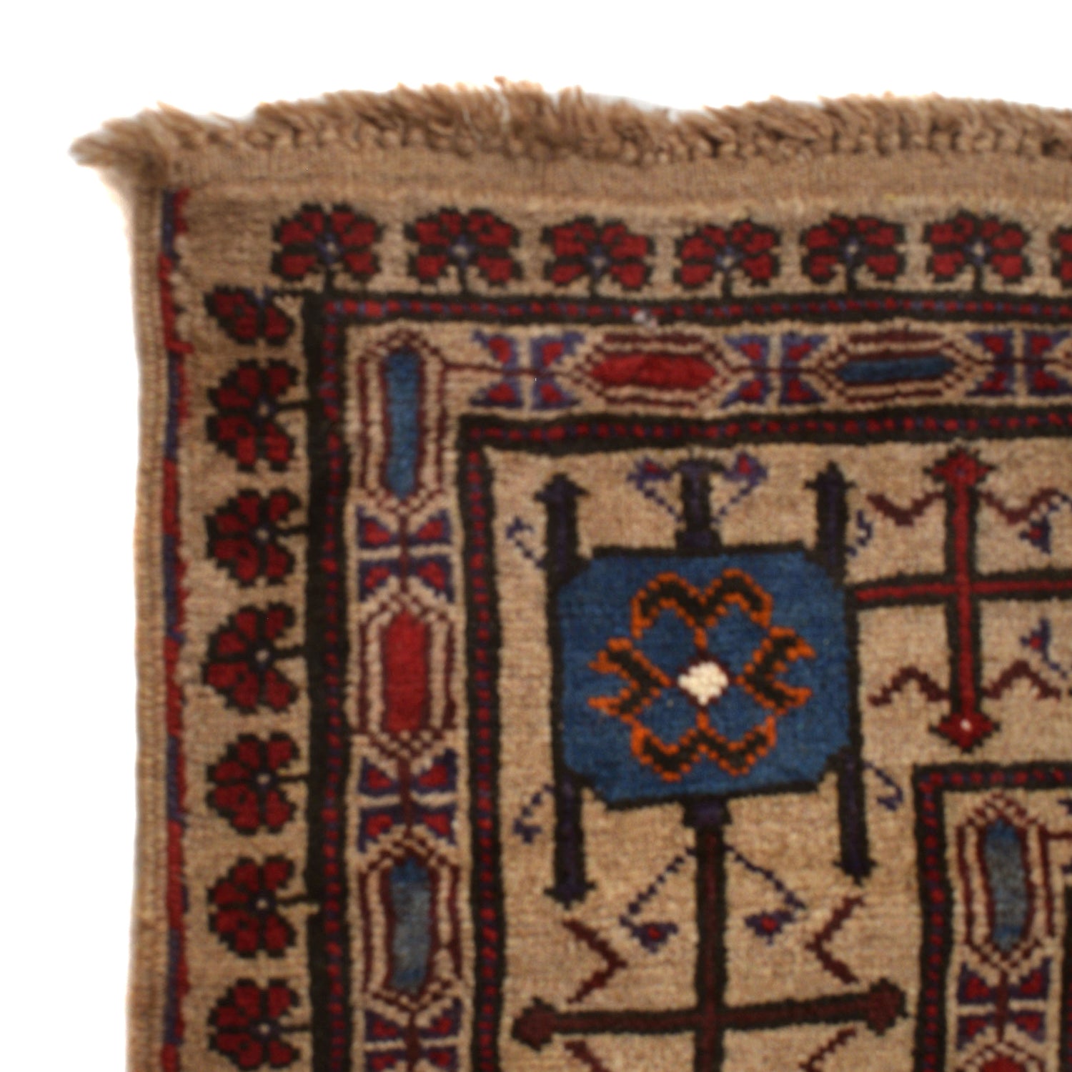 Tan Color Baluchi Carpet 6' 5" x 9' 3" ft / 195 x 281 cm - No. 10632