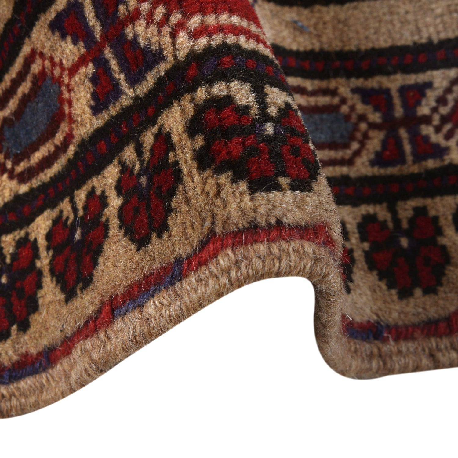 Tan Color Baluchi Carpet 6' 5" x 9' 3" ft / 195 x 281 cm - No. 10632