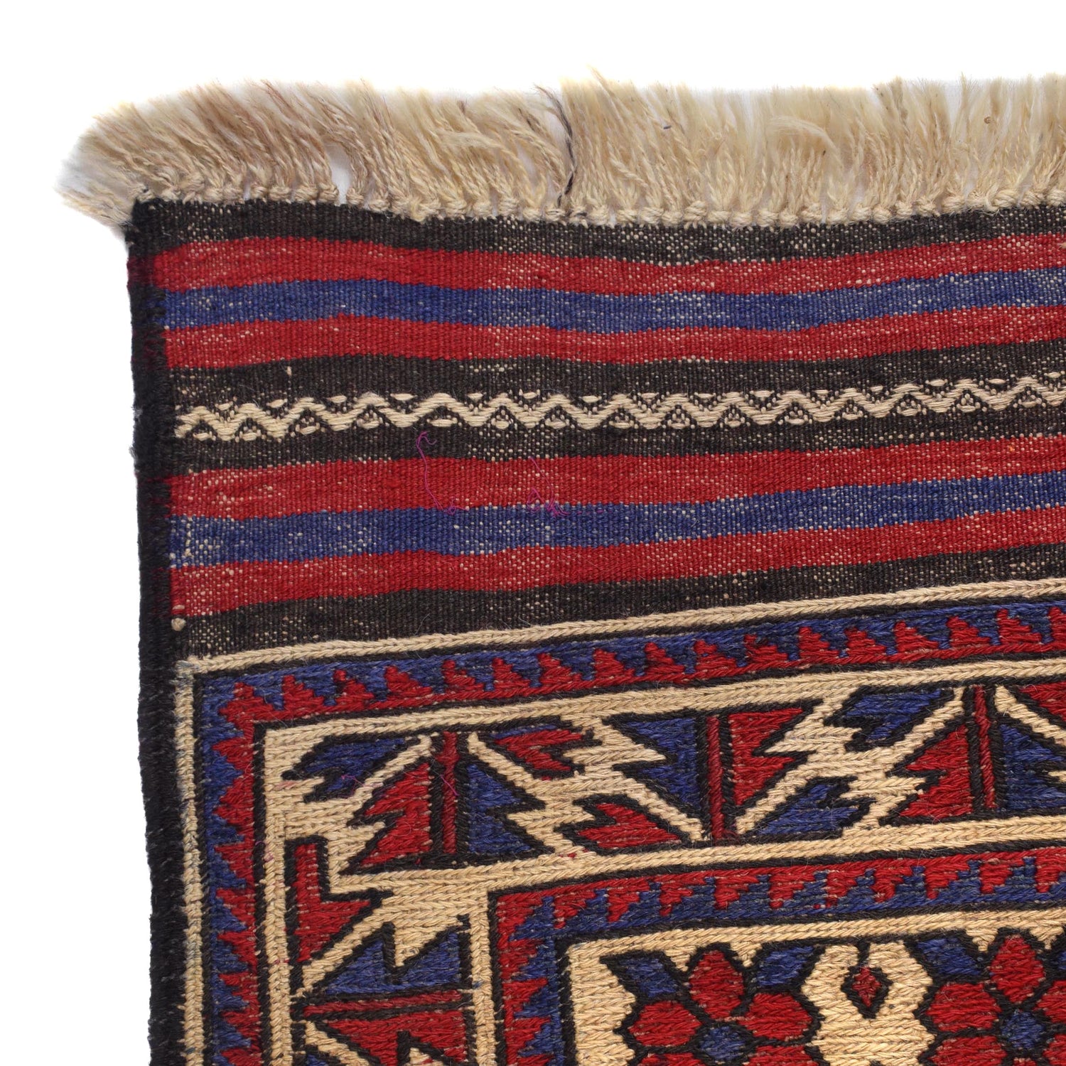 Hand Knotted Vintage Kilim 4' 4" x 6' 9" ft / 131 x 207 cm - No. 10884