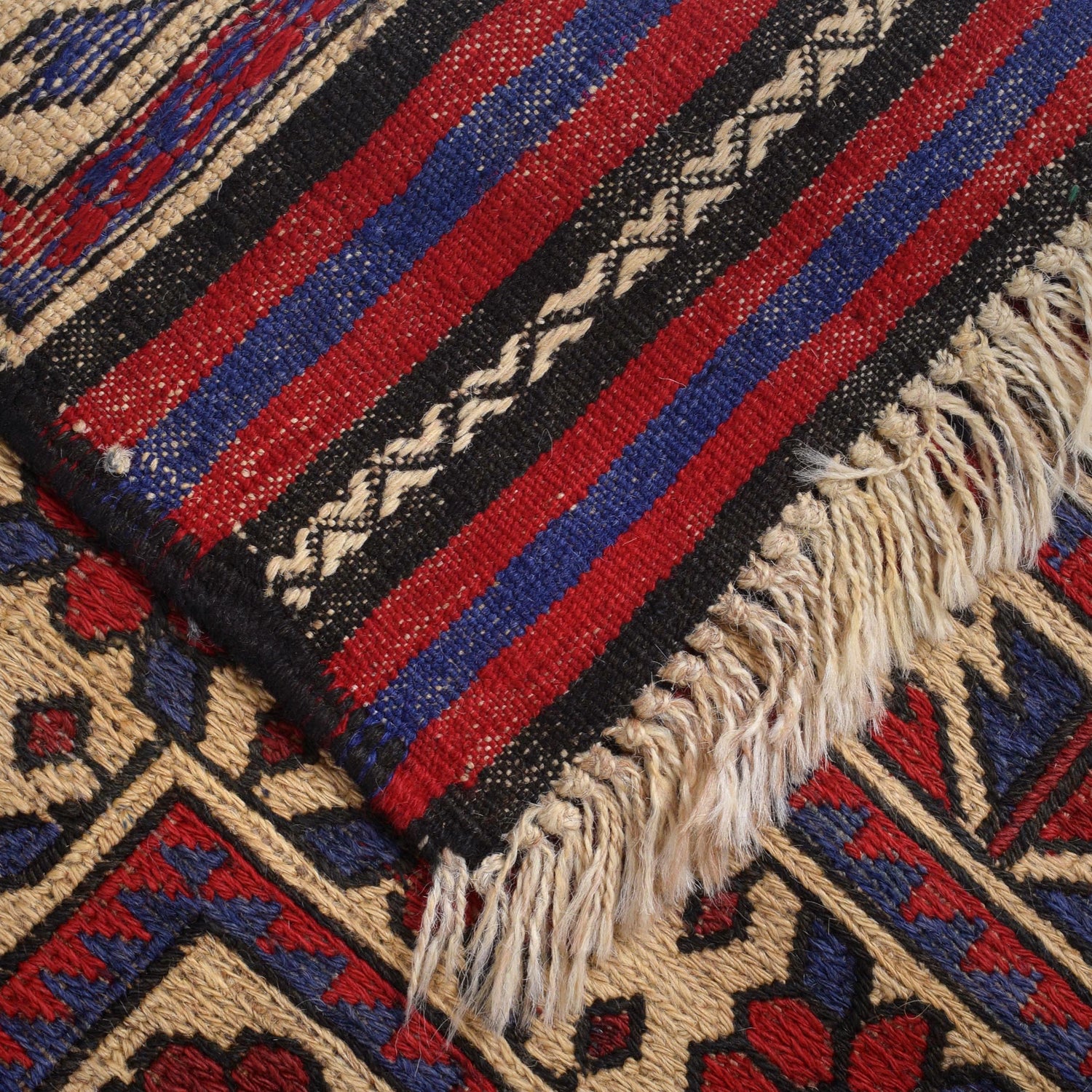 Hand Knotted Vintage Kilim 4' 4" x 6' 9" ft / 131 x 207 cm - No. 10884