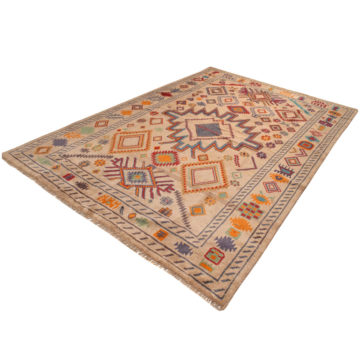 Kohistani Medium Size Area Rug  6' 10" x 9' 12" ft / 208 x 304 cm - No. 10888