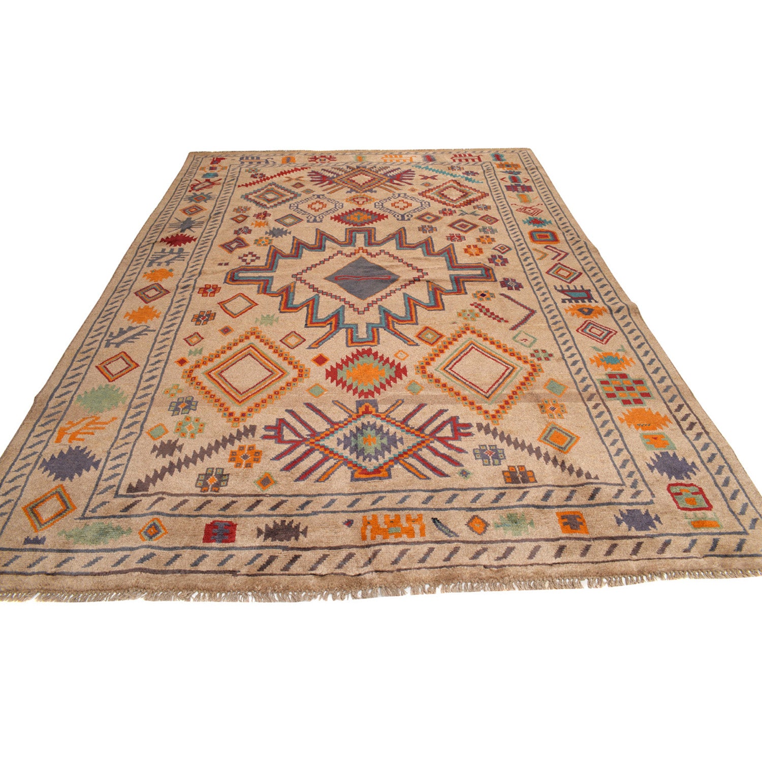 Kohistani Medium Size Area Rug  6' 10" x 9' 12" ft / 208 x 304 cm - No. 10888
