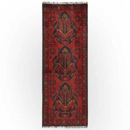 Afghan Khal Mohammadi Runner Rug 1' 9" x 4' 9" ft / 53 x 145 cm - No. 10902