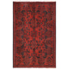 Red Afghan Area Rug 2' 8" x 4' 1" ft / 82 x 124 cm - No. 10920