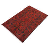 Red Afghan Area Rug 2' 8" x 4' 1" ft / 82 x 124 cm - No. 10920