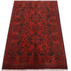 Red Afghan Area Rug 2' 8" x 4' 1" ft / 82 x 124 cm - No. 10920