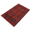 Red Afghan Area Rug 2' 7" x 4' 1" ft / 80 x 125 cm - No. 10921