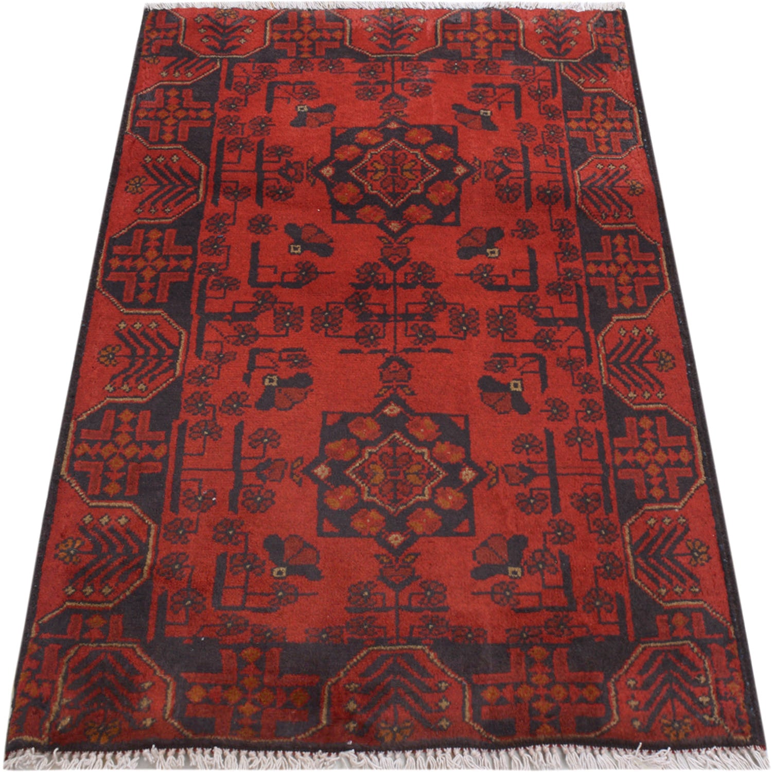 Red Khal Mohammadi Rug 2' 8" x 3' 11" ft / 82 x 120 cm - No. 10929