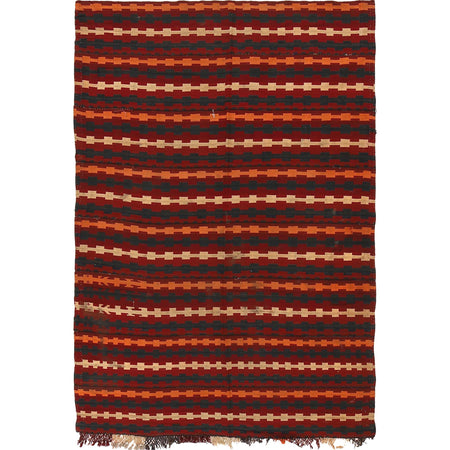 Afghan Vintage Kilim 5' 1" x 7' 6" ft / 155 x 229 cm - No. 1094