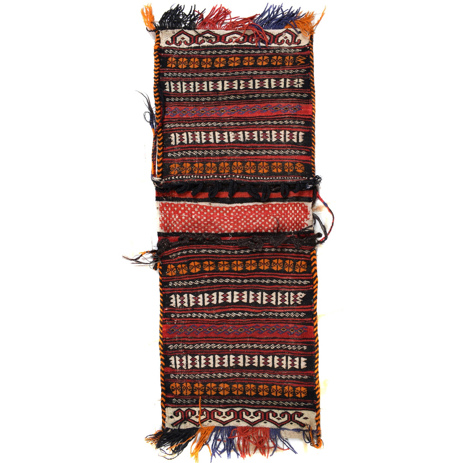 Afghan Baluch Saddle Bag Kilim 1' 7" x 4' 2" ft / 48 x 128 cm - No. 11056