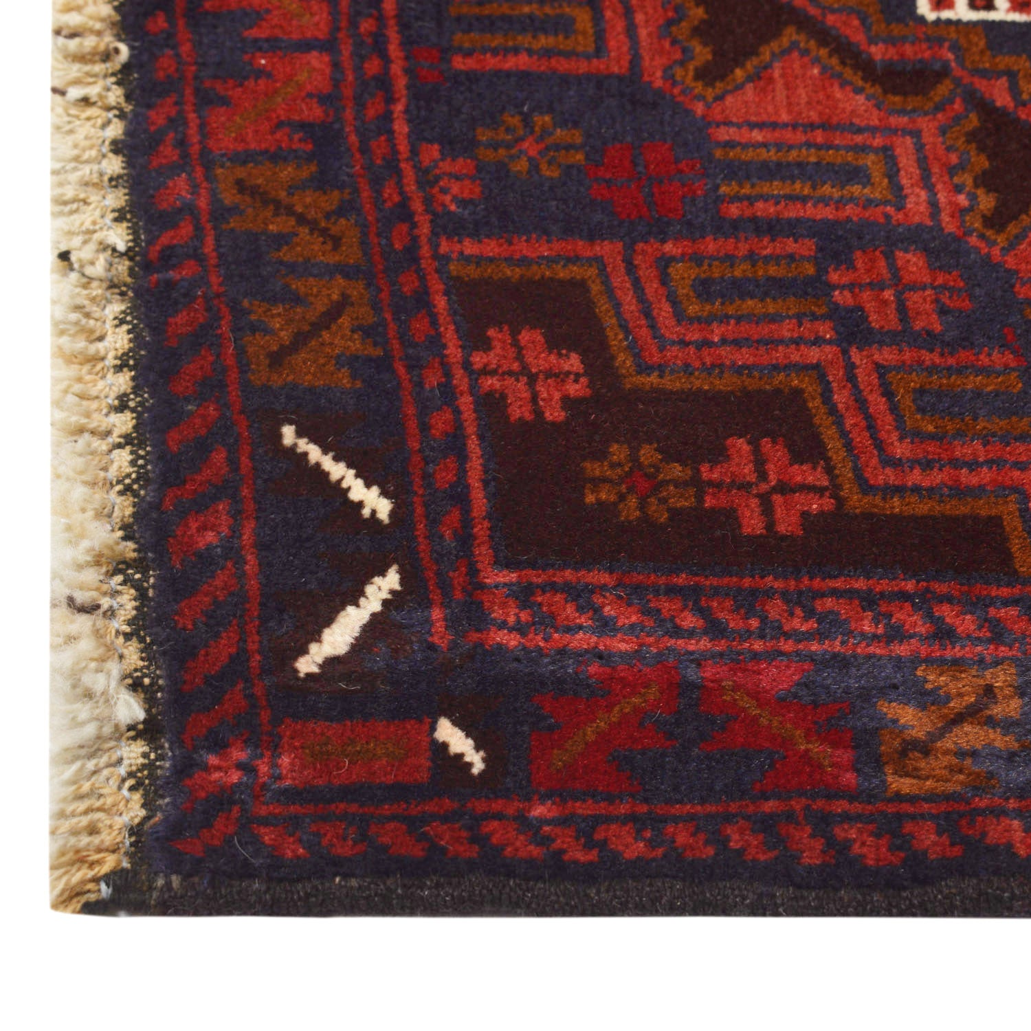 Tribal Baloch Rug 3' 0" x 5' 6" ft / 92 x 167 cm - No. 11422