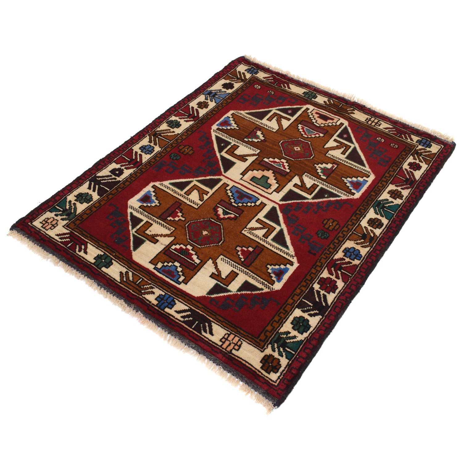 Traditional Baloch Rug 3' 1" x 3' 11" ft / 94 x 119 cm - No. 11428
