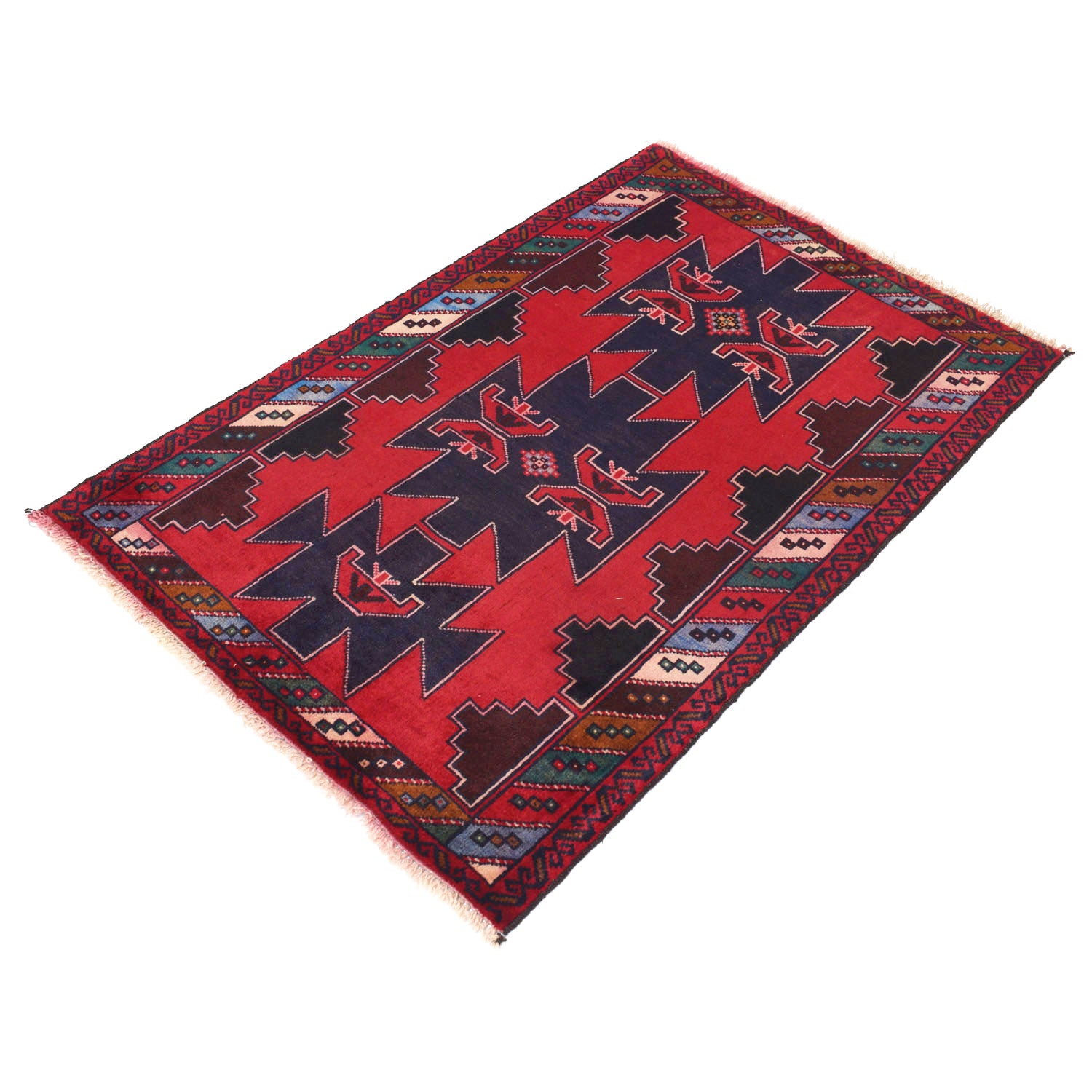 Traditional Baloch Rug 2' 11" x 4' 4" ft / 88 x 133 cm - No. 11447