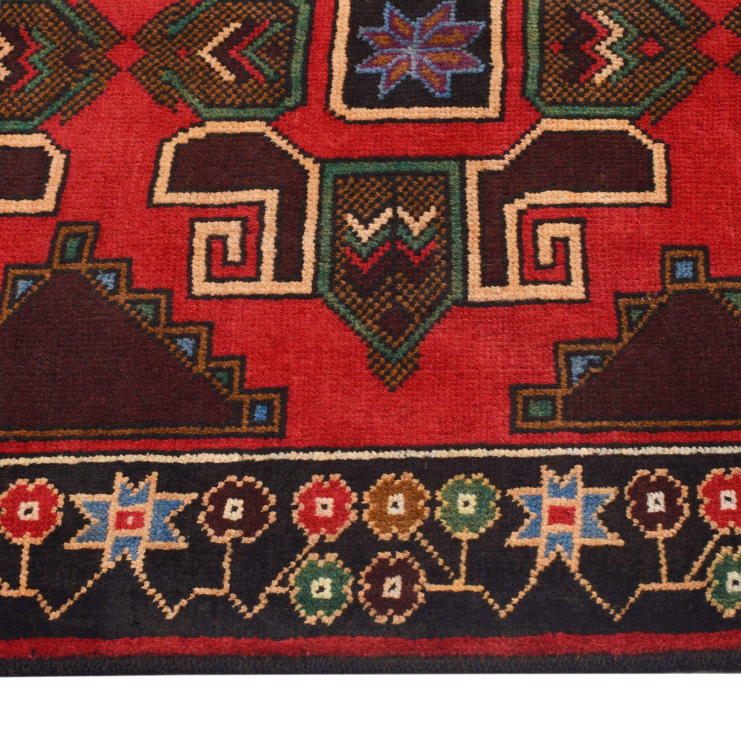 Red Color Baluchi Rug 2' 7" x 4' 3" ft / 80 x 130 cm - No. 11474