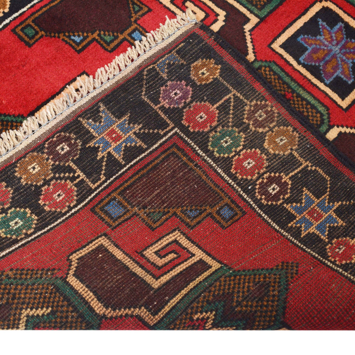 Red Color Baluchi Rug 2' 7" x 4' 3" ft / 80 x 130 cm - No. 11474