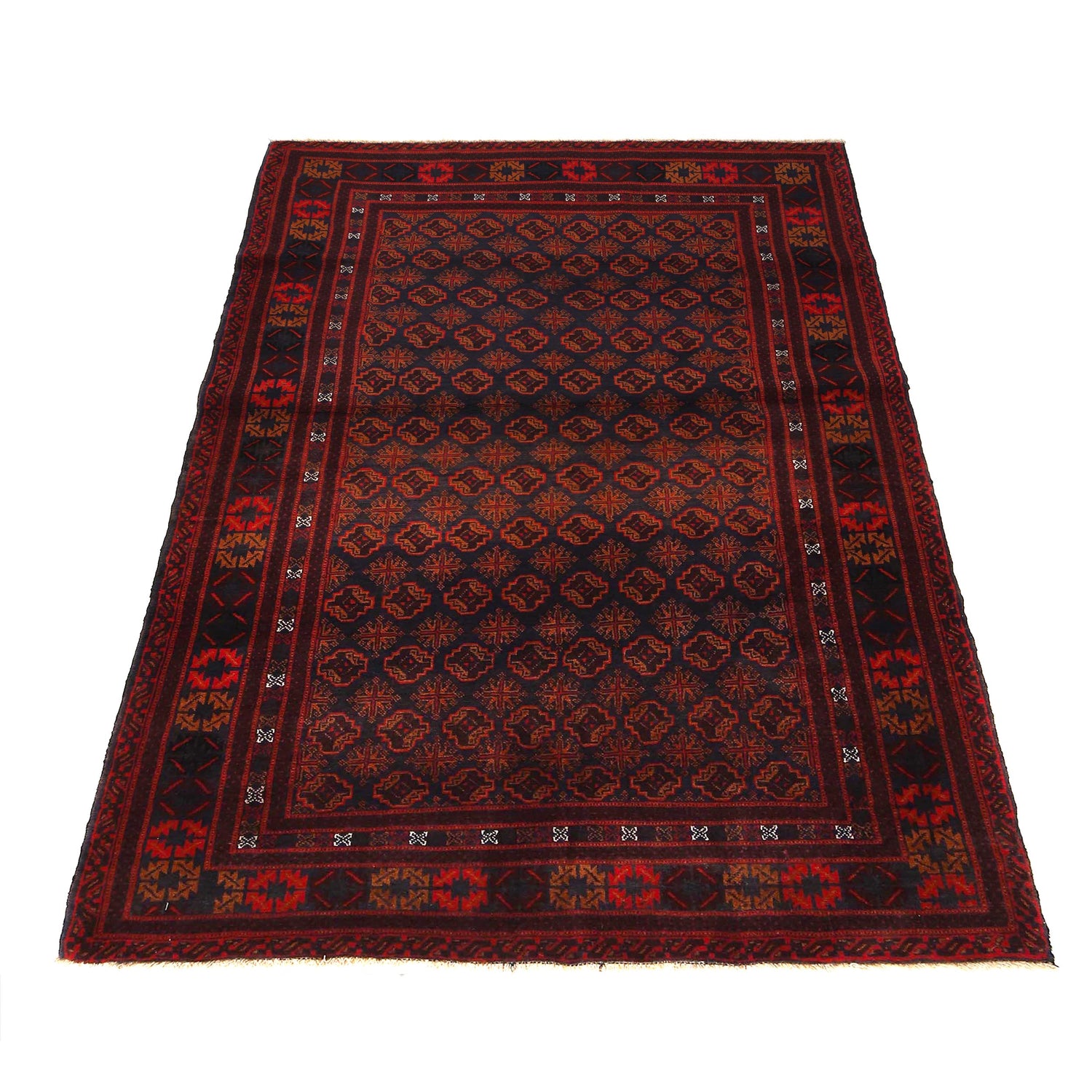 Hand Knotted Baluchi Rug 4' 9" x 7' 9" ft / 145 x 235 cm - No. 11644