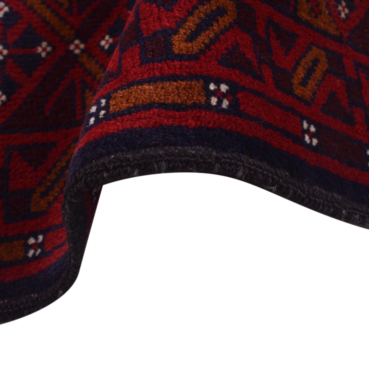 Deep Red Color Baluchi Carpet 7' 1" x 10' 4" ft / 217 x 315 cm - No. 11695