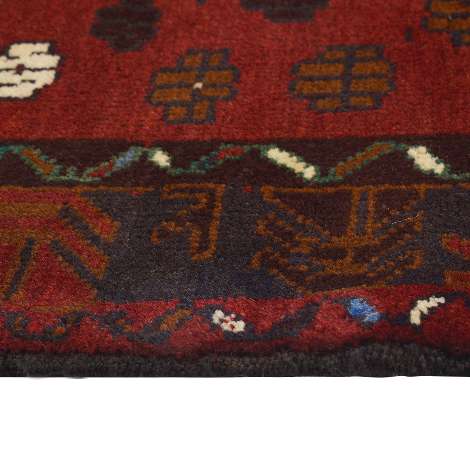 Red Color Baluchi Rug 3' 2" x 4' 2" ft / 97 x 126 cm - No. 11714
