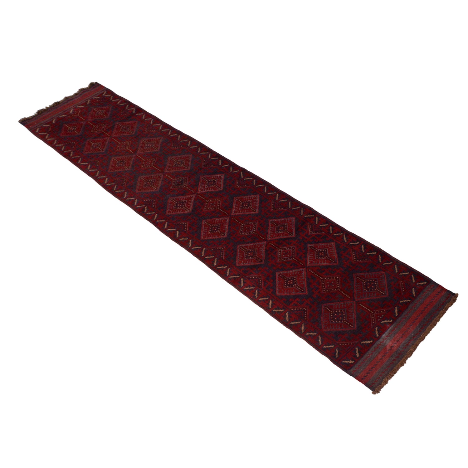 Red Color Mashwani LongRunner 2' 2" x 11' 8" ft / 67 x 355 cm - No. 1182