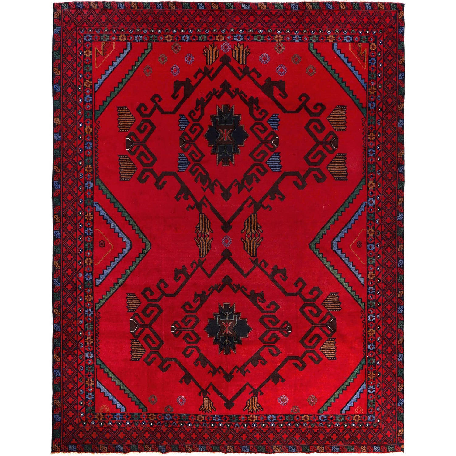 Handmade Baluchi Rug 8' 11" x 11' 6" ft / 271 x 350 cm - No. 1311