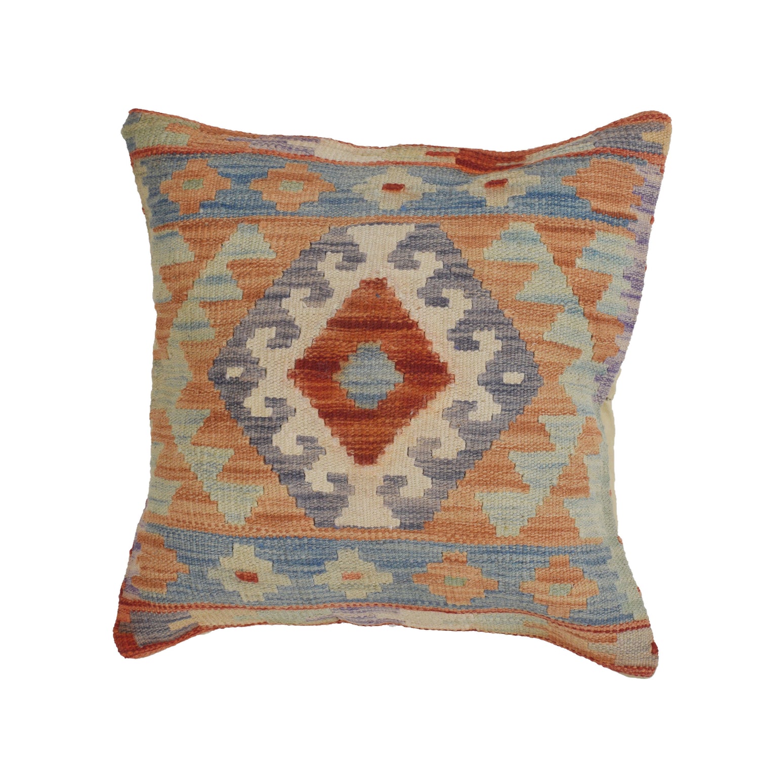 Afghan Kilim Cushion 1' 6" x 1' 6" ft / 45 x 45 cm - No. 13288