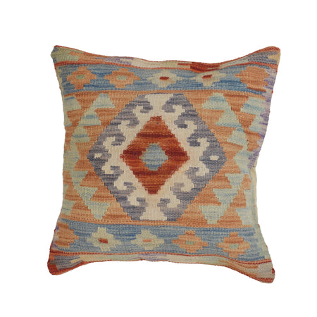 Afghan Kilim Cushion 1' 6" x 1' 6" ft / 45 x 45 cm - No. 13288