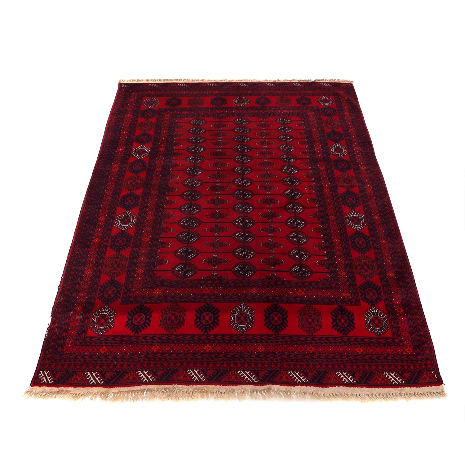 Handmade Bukhara Carpet 4' 6" x 6' 2" ft / 137 x 189 cm - No. 1324