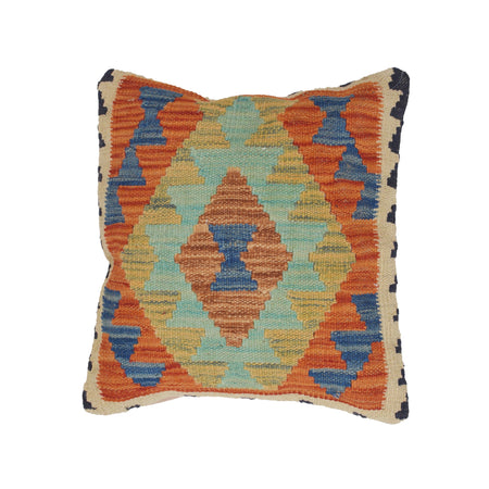 Kilim Cushion Cover 1' 3" x 1' 3" ft / 37 x 39 cm - No. 17788