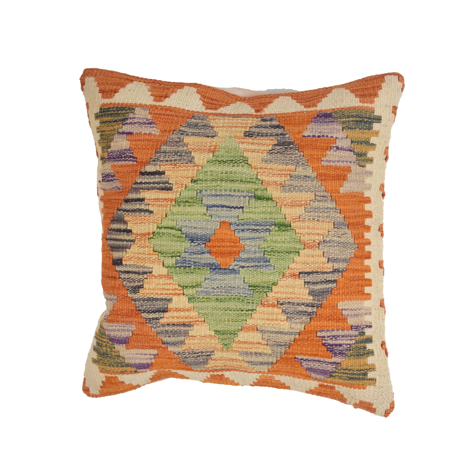 Kilim Cushion Cover 1' 5" x 1' 6" ft / 44 x 46 cm - No. 17798