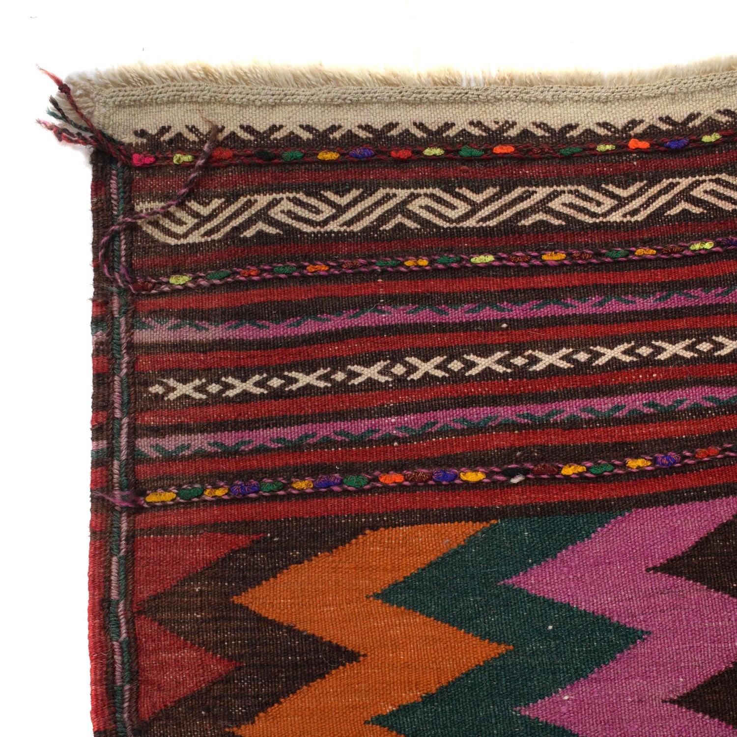 Flatweave Table Sheet Runner 2' 3" x 6' 5" ft / 69 x 195 cm - No. AL18