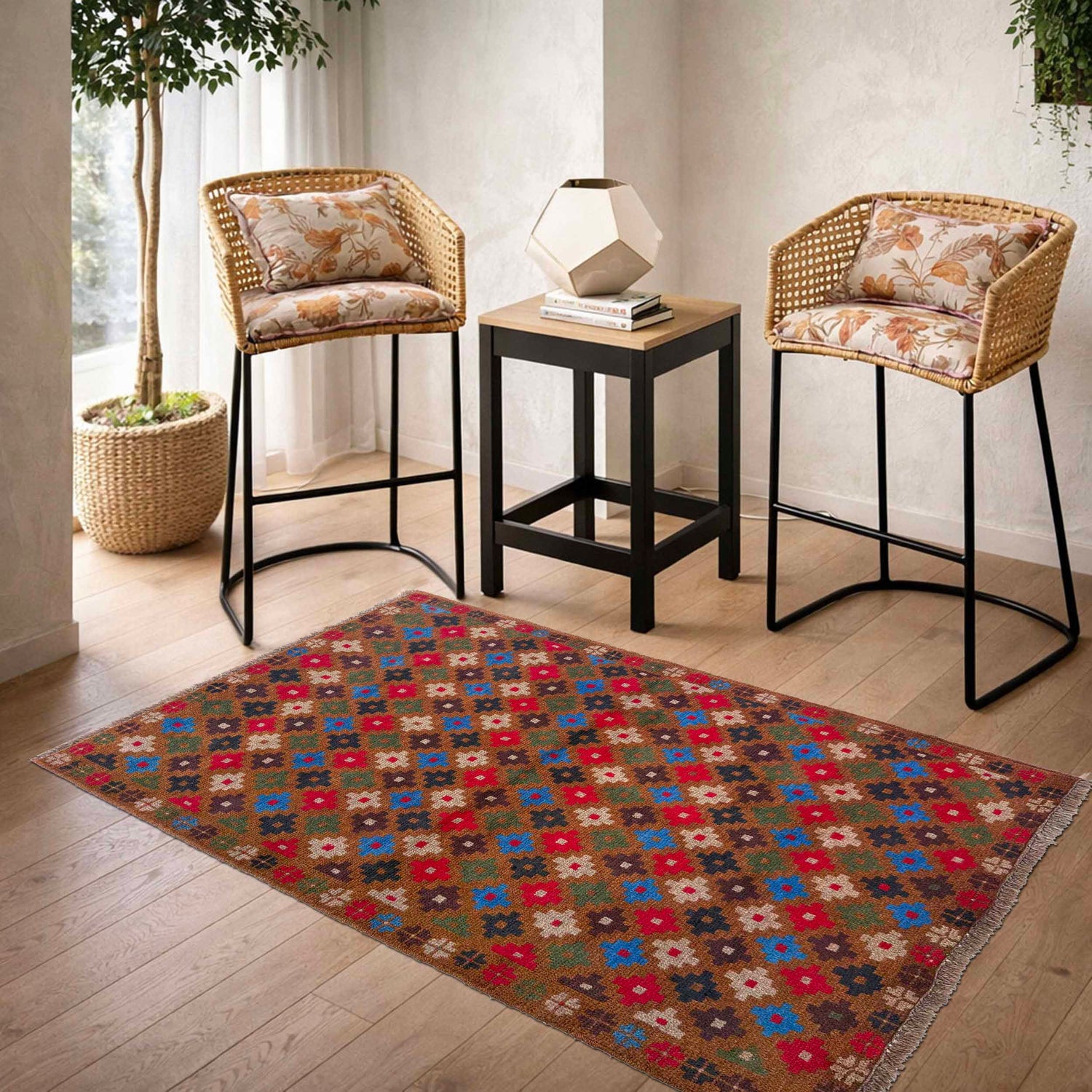 Traditional Baloch Rug 3' 3" x 4' 10" ft / 98 x 148 cm - No. 1901